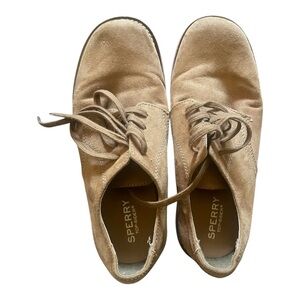 Sperry Tan Suede Lace-Up Shoes